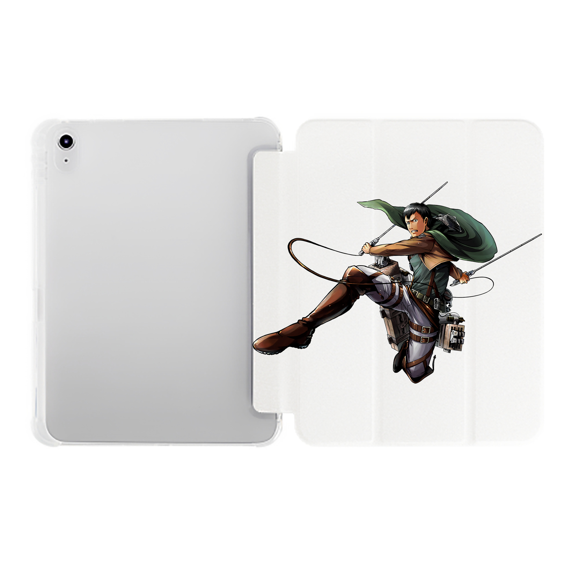 （画像用） 進撃の巨人 ベルトルト・フーバー Attack on Titan Bertholdt Hoover IPad ケース ペン収納付き 三つ折りスタンド PUレザー×シリコン 対応機種9.5/10.5/10.9インチ